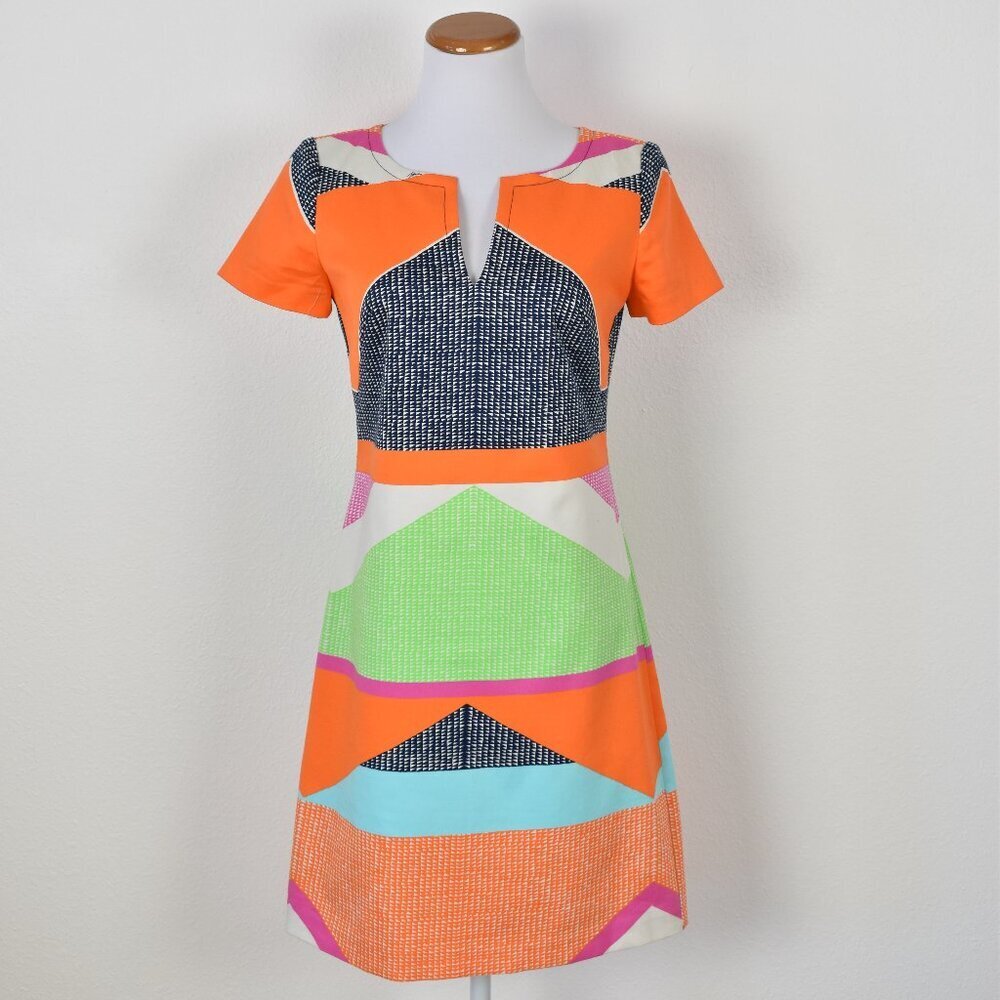 Trina Turk Lincoln Road Museum Short Sleeve Dress - 2 - Picture 1 of 8